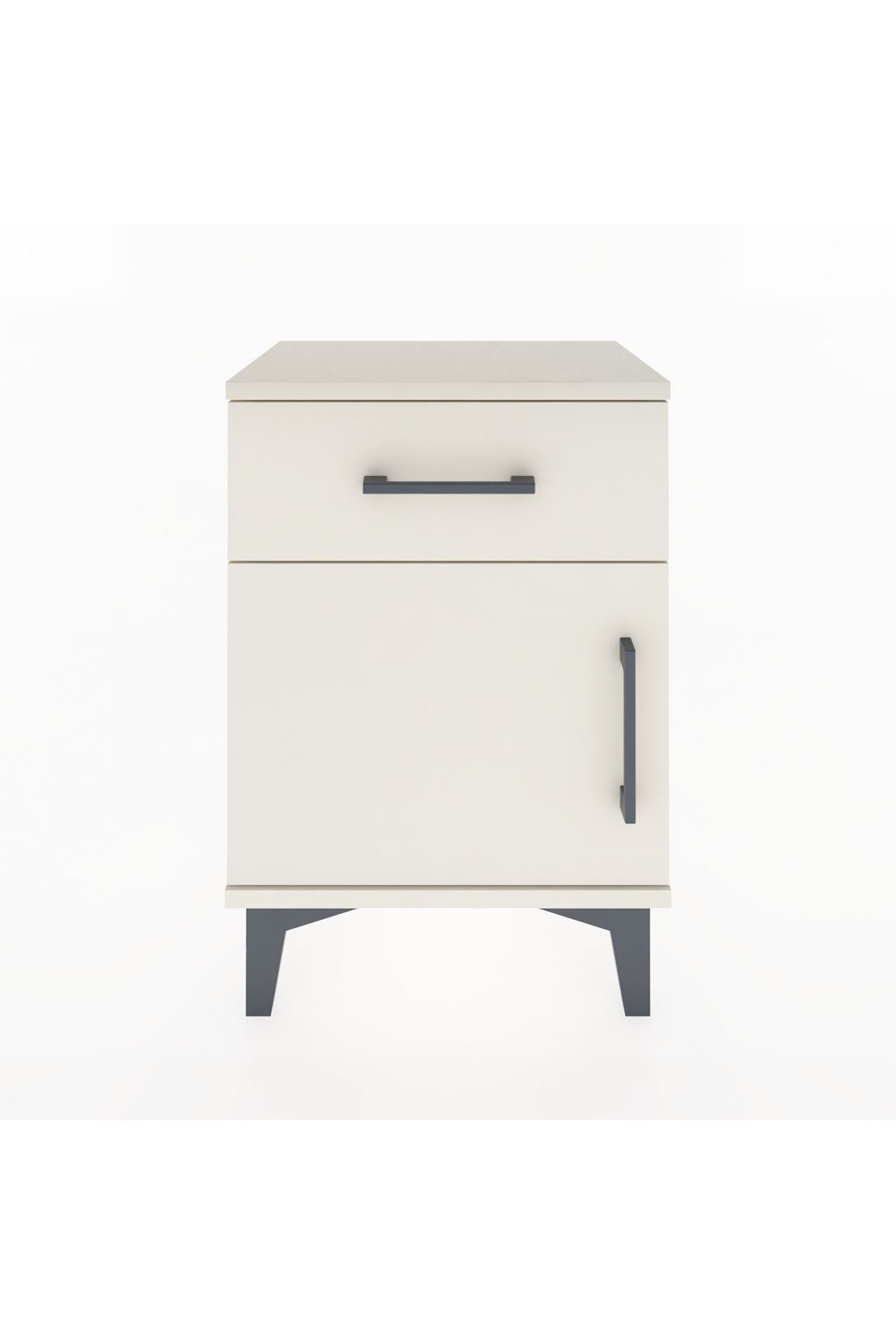 Arges Komodin Tek Raflı Tek Kapaklı 44x30x64 Aytaşı-Aytaşı