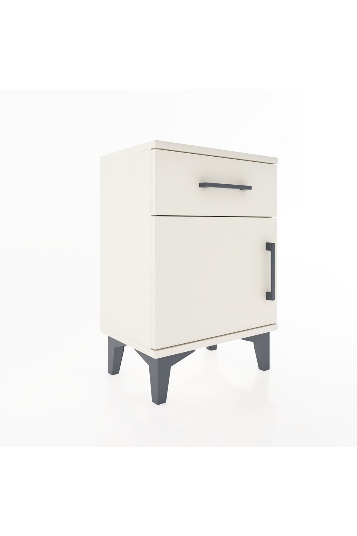 Arges Komodin Tek Raflı Tek Kapaklı 44x30x64 Aytaşı-Aytaşı