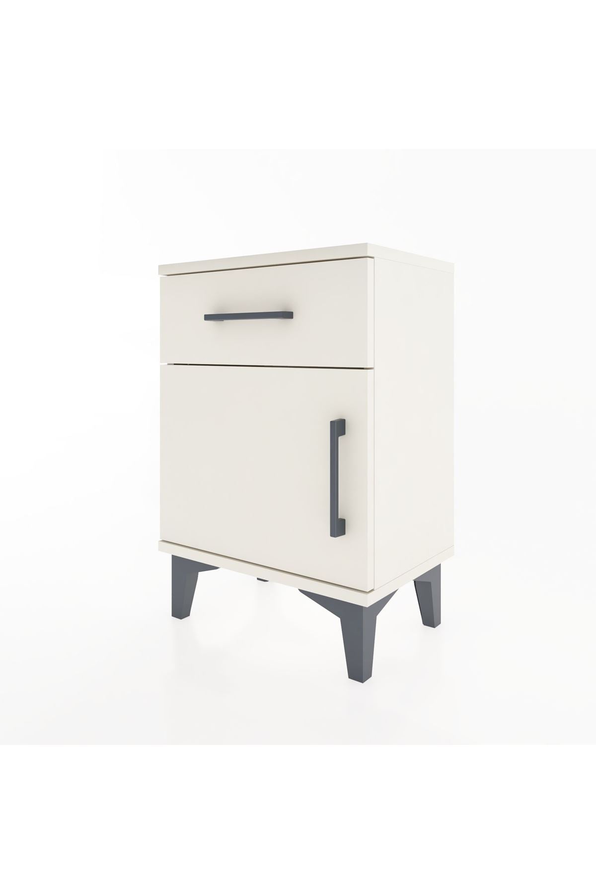 Arges Komodin Tek Raflı Tek Kapaklı 44x30x64 Aytaşı-Aytaşı