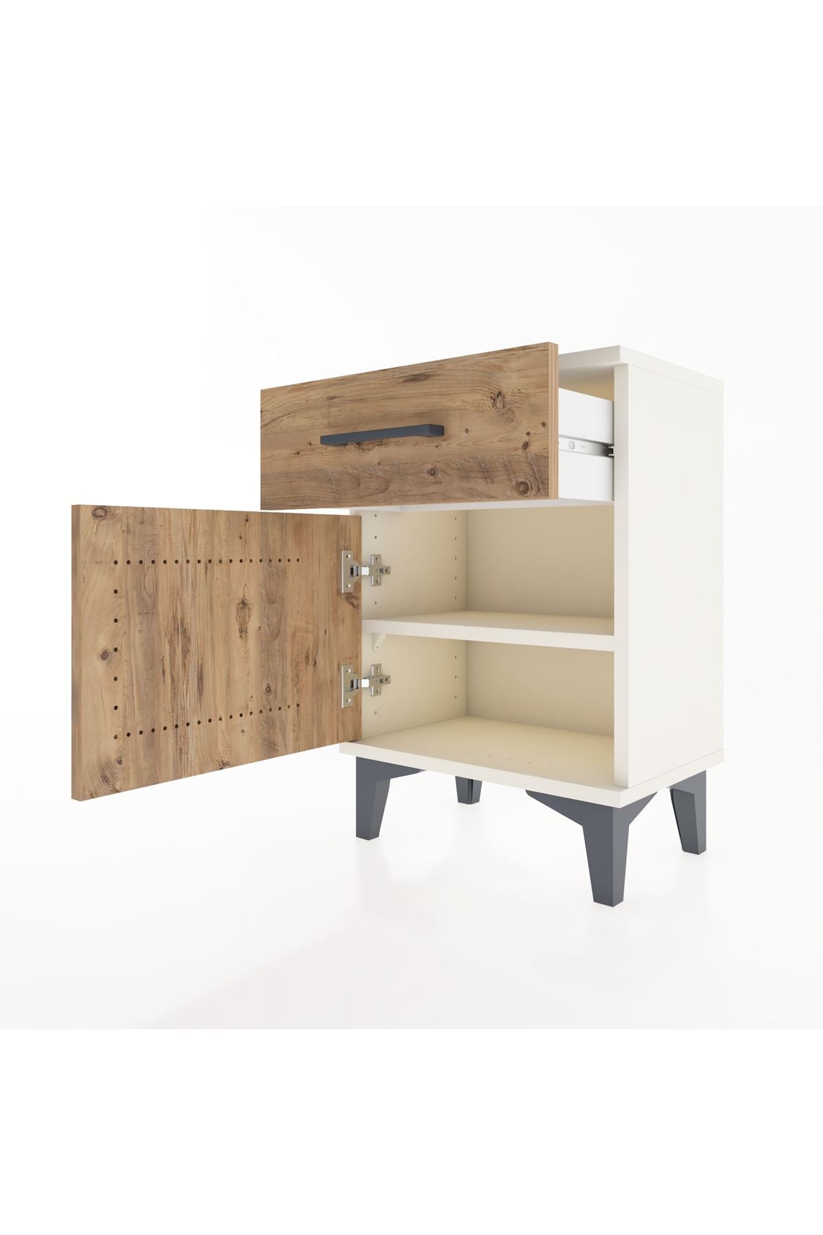 Arges Komodin Tek Raflı Tek Kapaklı 44x30x64 Aytaşı-Çam