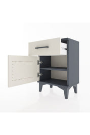 Arges Komodin Tek Raflı Tek Kapaklı 44x30x64 Antrasit-Aytaşı