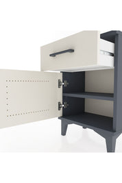 Arges Komodin Tek Raflı Tek Kapaklı 44x30x64 Antrasit-Aytaşı