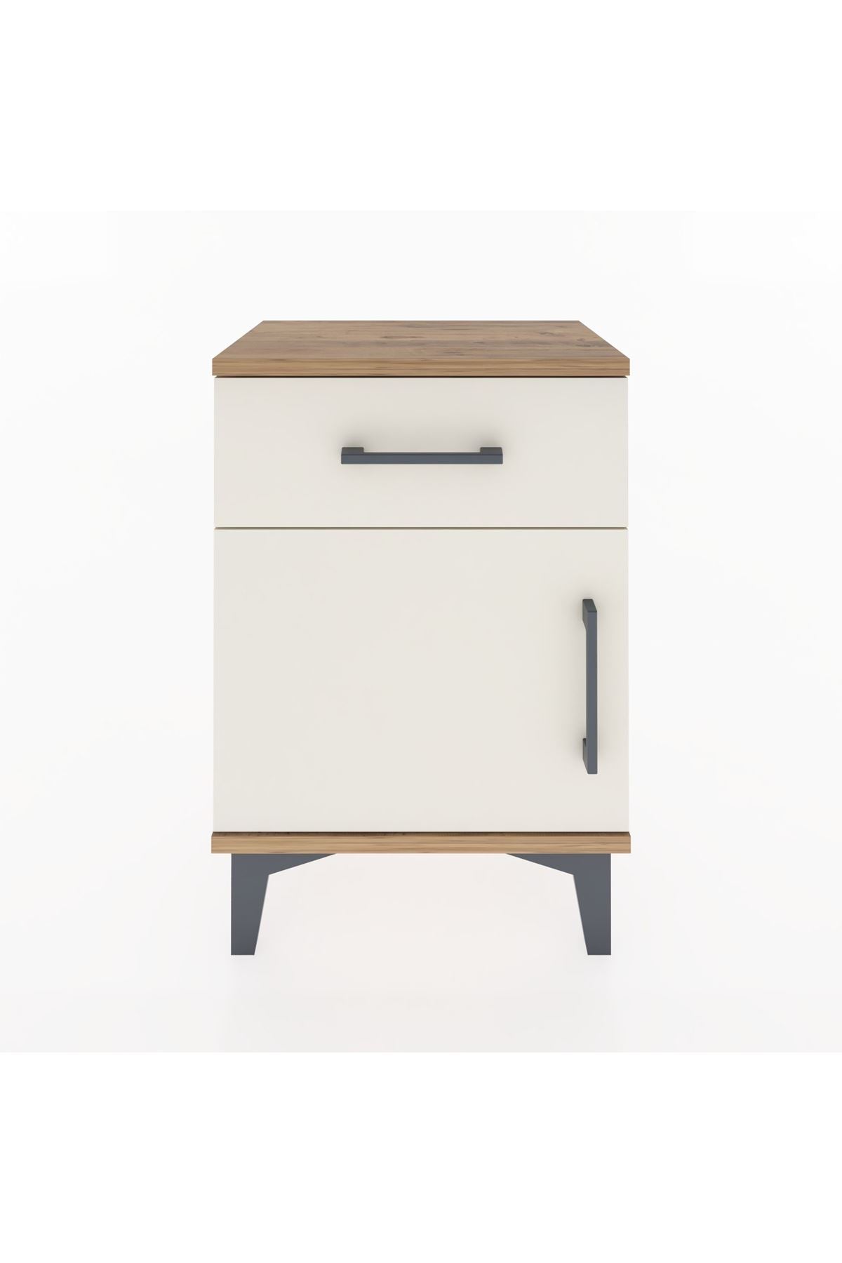 Arges Komodin Tek Raflı Tek Kapaklı 44x30x64 Çam-Aytaşı