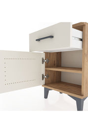 Arges Komodin Tek Raflı Tek Kapaklı 44x30x64 Çam-Aytaşı