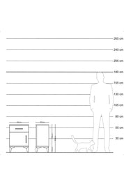 Arges Komodin Tek Raflı Tek Kapaklı 44x30x64 Çam-Antrasit