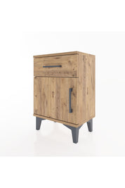 Arges Komodin Tek Raflı Tek Kapaklı 44x30x64 Çam-Çam