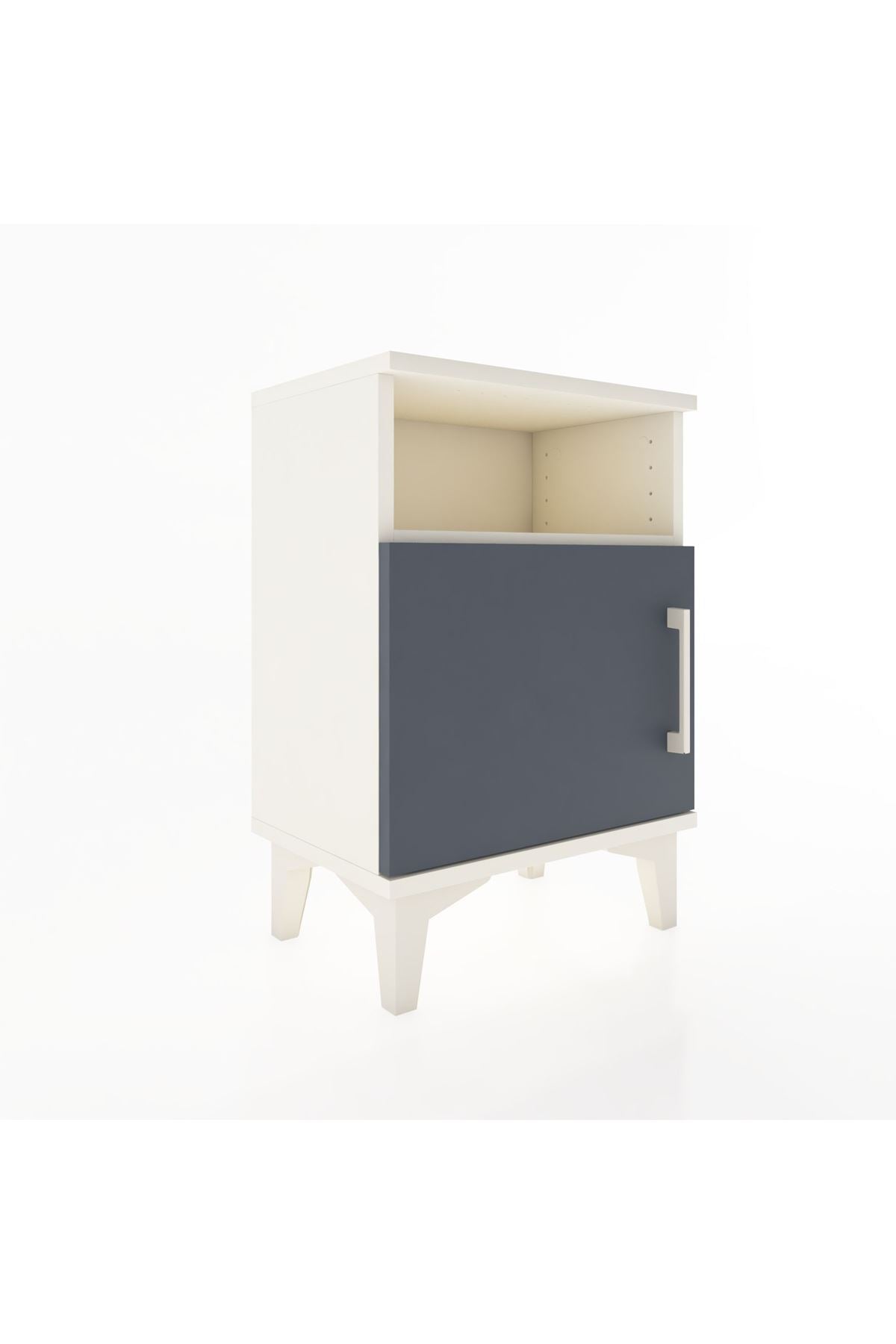 Arges Komodin 2 Raflı Tek Kapaklı 44x30x64 Aytaşı-Antrasit