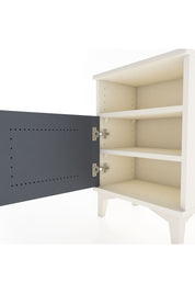 Arges Komodin 2 Raflı Tek Kapaklı 44x30x64 Aytaşı-Antrasit