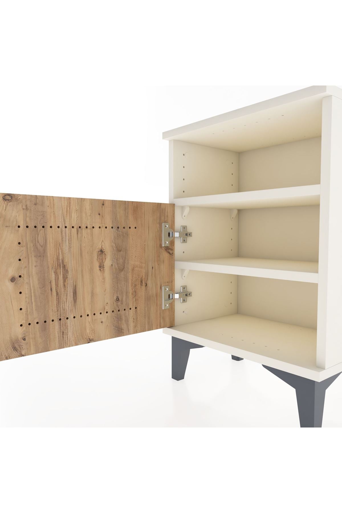 Arges Komodin 2 Raflı Tek Kapaklı 44x30x64 Aytaşı-Çam