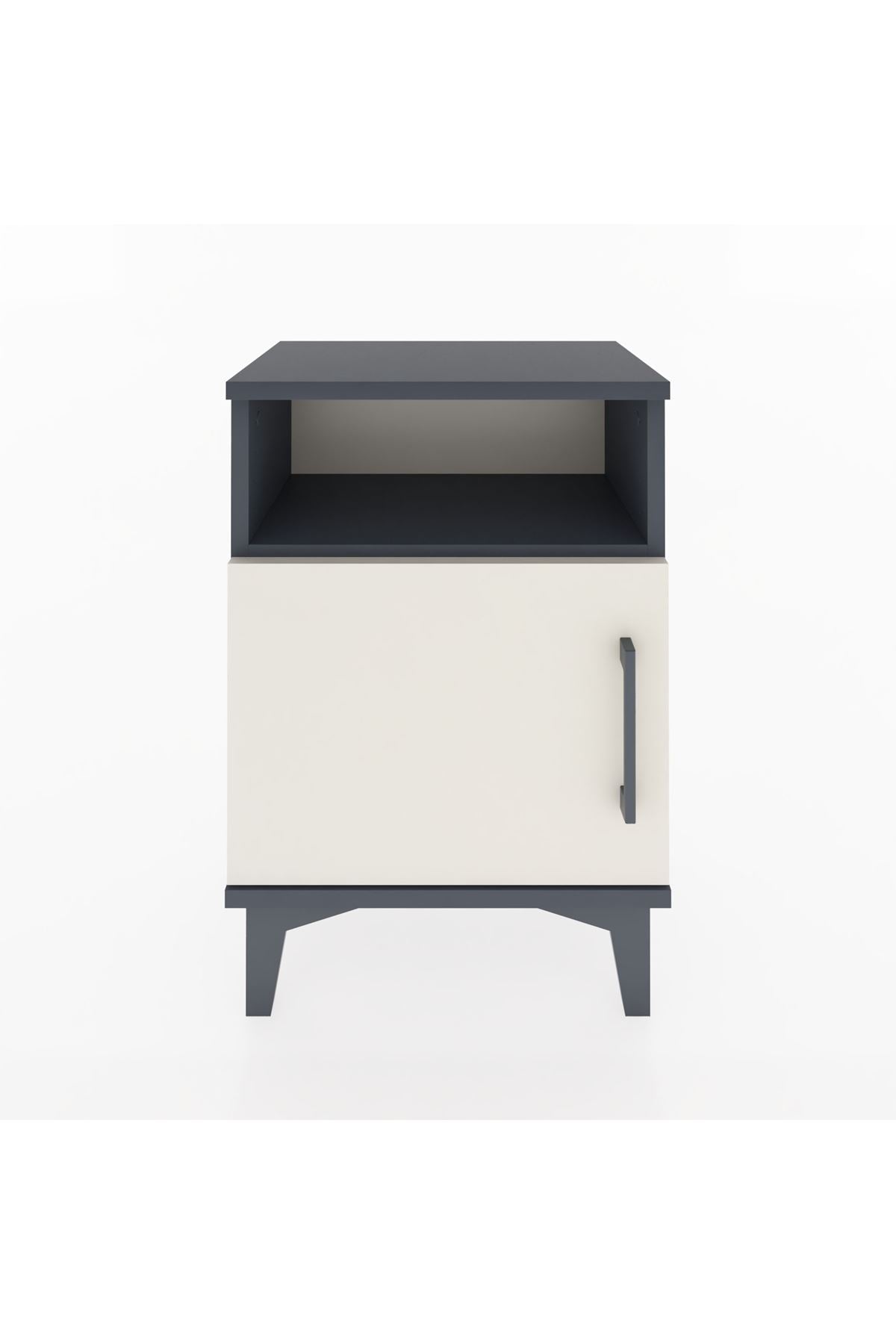 Arges Komodin 2 Raflı Tek Kapaklı 44x30x64 Antrasit-Aytaşı