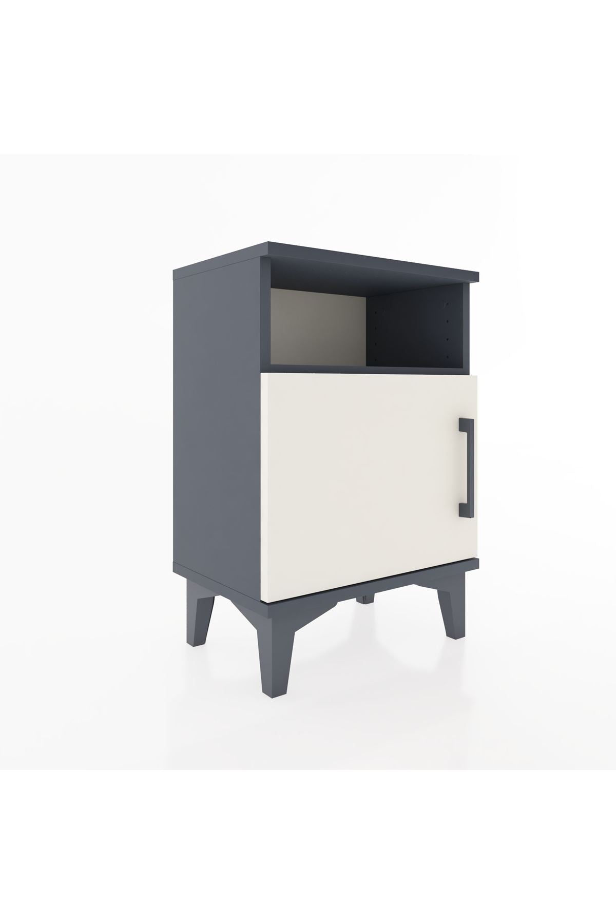 Arges Komodin 2 Raflı Tek Kapaklı 44x30x64 Antrasit-Aytaşı