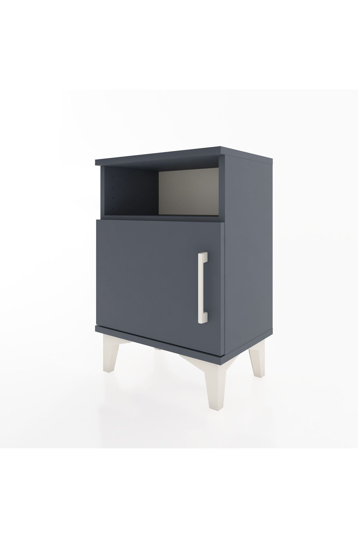 Arges Komodin 2 Raflı Tek Kapaklı 44x30x64 Antrasit-Antrasit