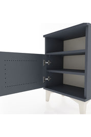 Arges Komodin 2 Raflı Tek Kapaklı 44x30x64 Antrasit-Antrasit