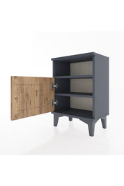 Arges Komodin 2 Raflı Tek Kapaklı 44x30x64 Antrasit-Çam