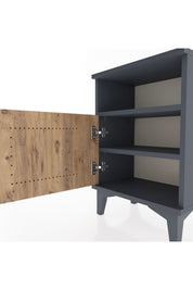 Arges Komodin 2 Raflı Tek Kapaklı 44x30x64 Antrasit-Çam