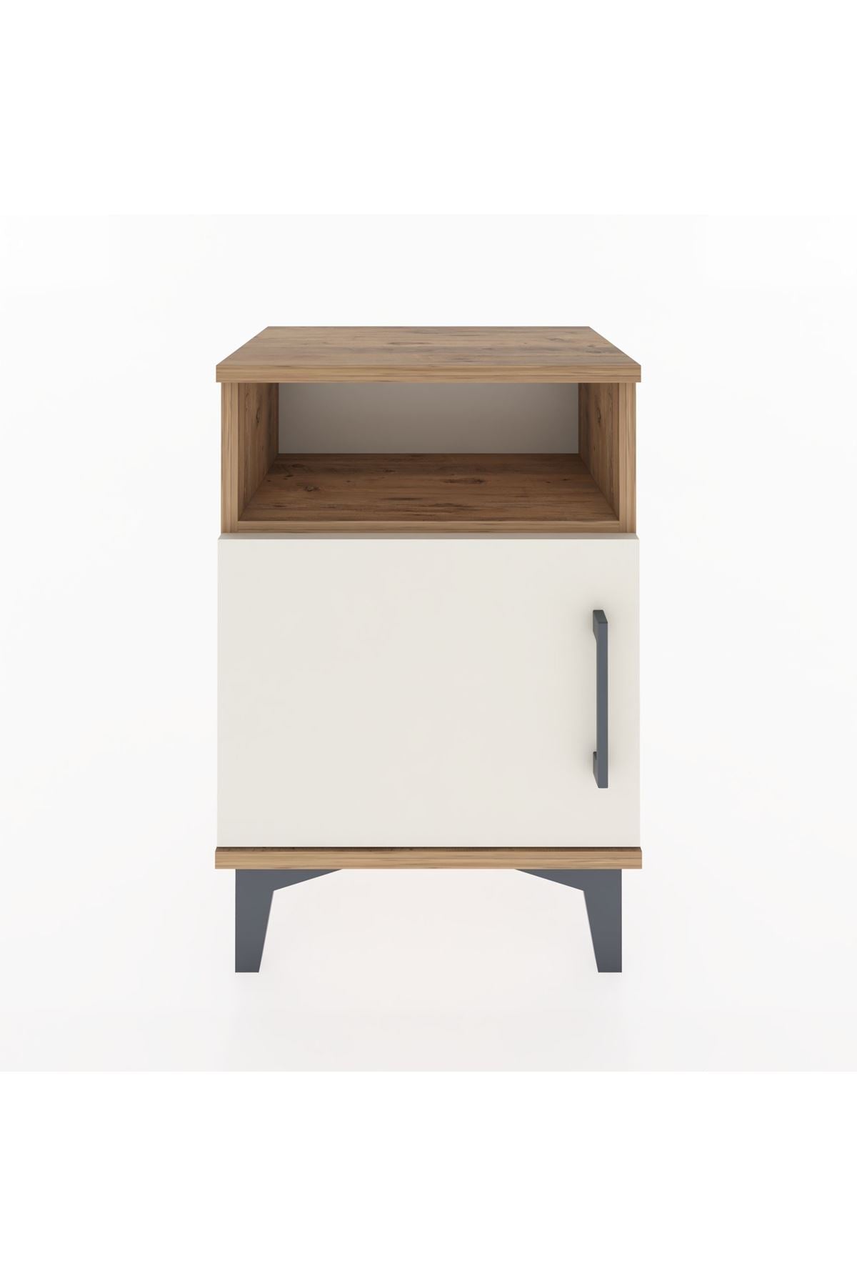 Arges Komodin 2 Raflı Tek Kapaklı 44x30x64 Çam-Aytaşı