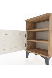 Arges Komodin 2 Raflı Tek Kapaklı 44x30x64 Çam-Aytaşı