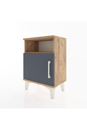 Arges Komodin 2 Raflı Tek Kapaklı 44x30x64 Çam-Antrasit