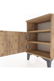 Arges Komodin 2 Raflı Tek Kapaklı 44x30x64 Çam-Çam