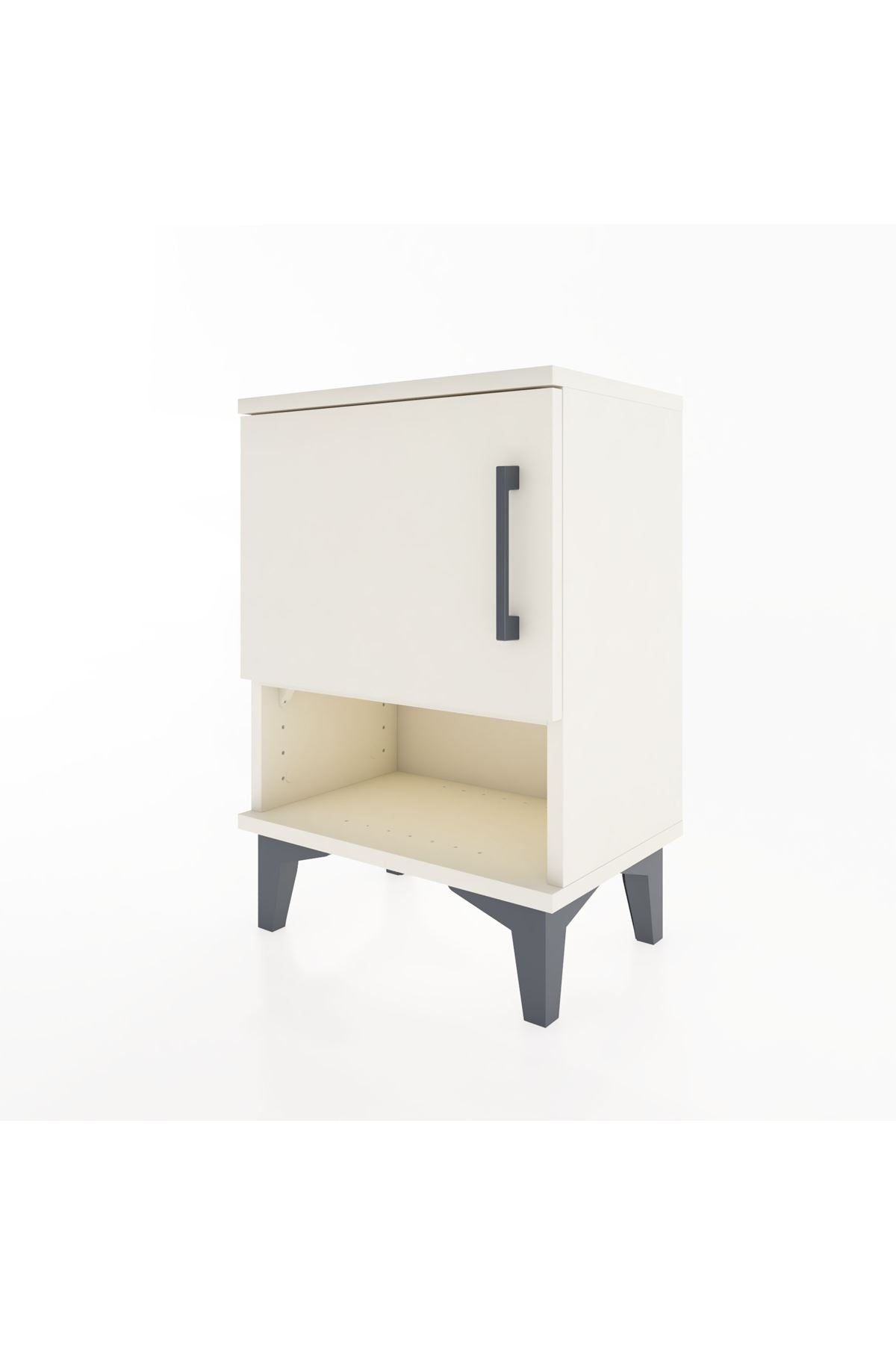 Arges Komodin 2 Raflı Tek Kapaklı 44x30x64 Aytaşı-Aytaşı