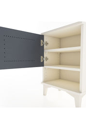 Arges Komodin 2 Raflı Tek Kapaklı 44x30x64 Aytaşı-Antrasit