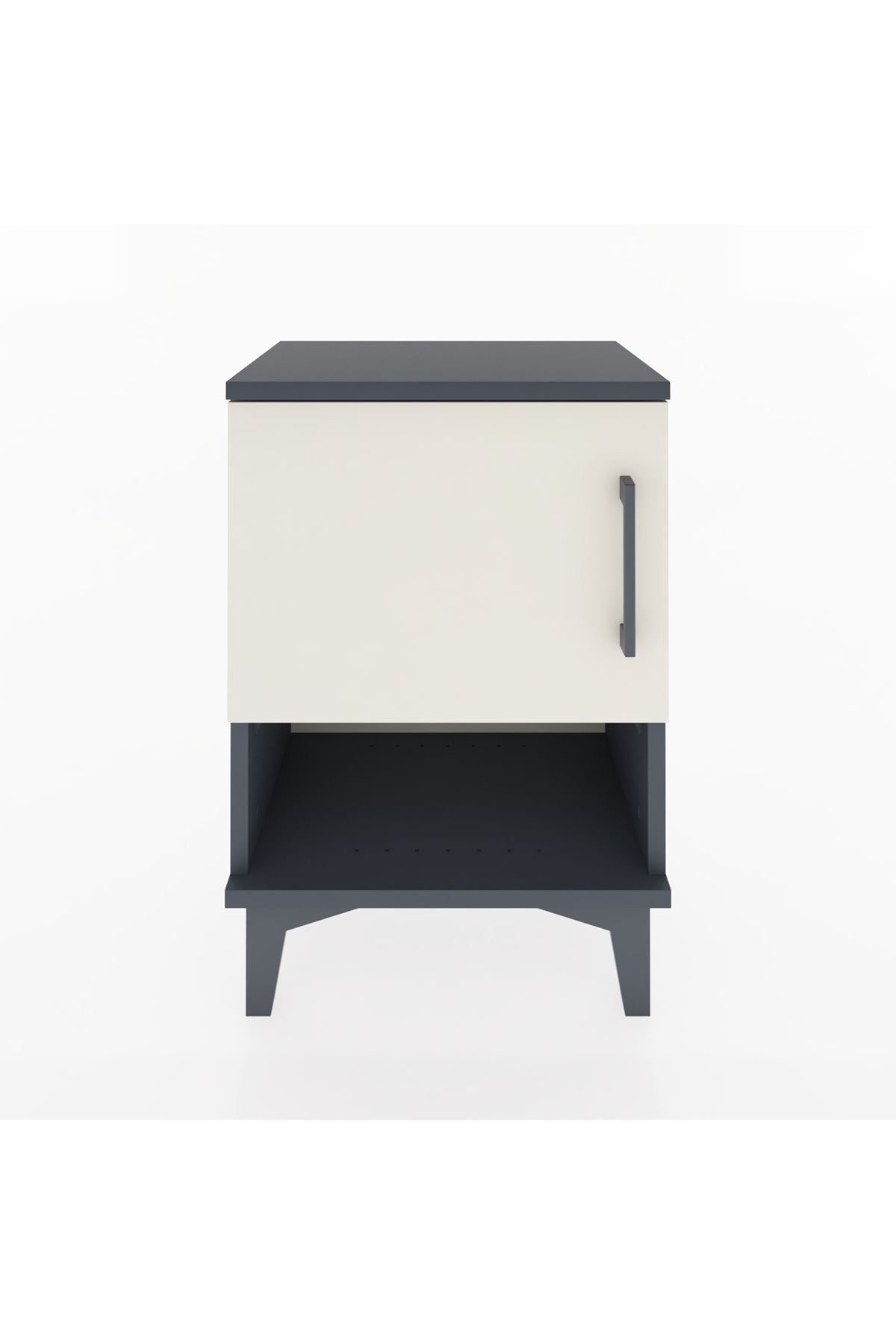 Arges Komodin 2 Raflı Tek Kapaklı 44x30x64 Antrasit-Aytaşı