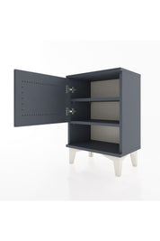 Arges Komodin 2 Raflı Tek Kapaklı 44x30x64 Antrasit-Antrasit