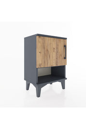 Arges Komodin 2 Raflı Tek Kapaklı 44x30x64 Antrasit-Çam