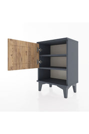 Arges Komodin 2 Raflı Tek Kapaklı 44x30x64 Antrasit-Çam