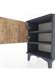 Arges Komodin 2 Raflı Tek Kapaklı 44x30x64 Antrasit-Çam