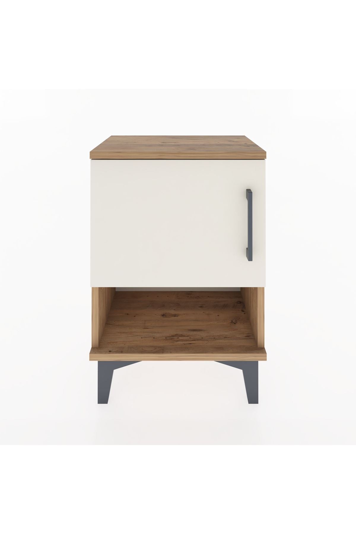 Arges Komodin 2 Raflı Tek Kapaklı 44x30x64 Çam-Aytaşı