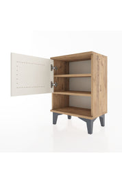 Arges Komodin 2 Raflı Tek Kapaklı 44x30x64 Çam-Aytaşı