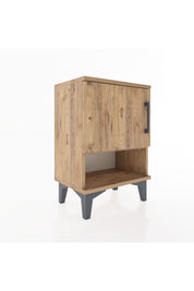 Arges Komodin 2 Raflı Tek Kapaklı 44x30x64 Çam-Çam