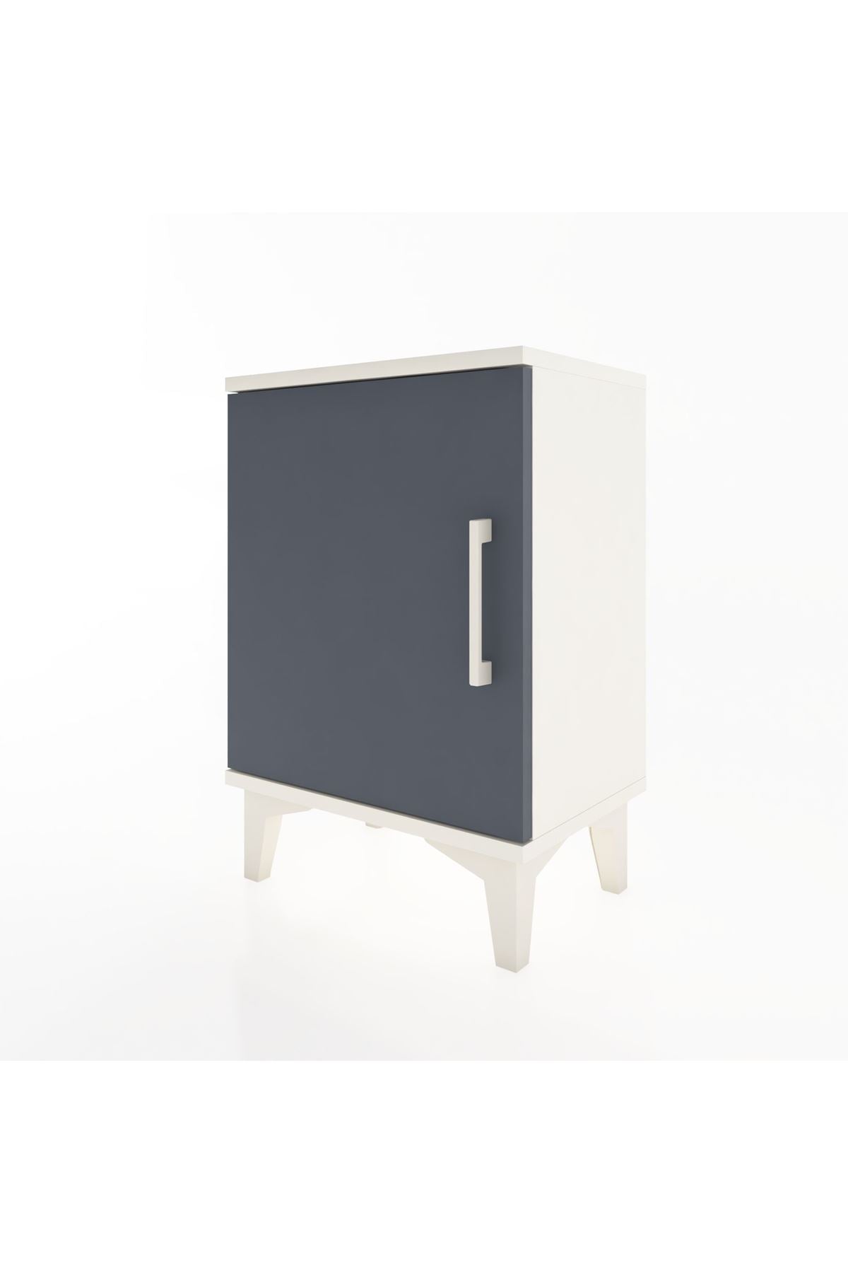 Arges Komodin 2 Raflı Tek Kapaklı 44x30x64 Aytaşı-Antrasit