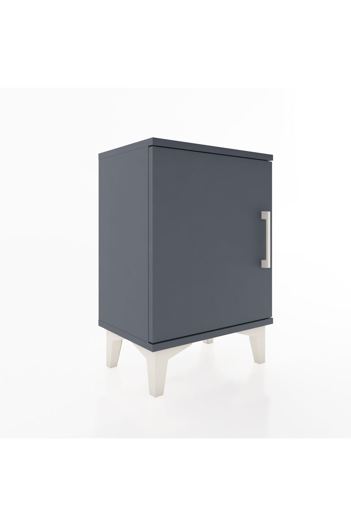 Arges Komodin 2 Raflı Tek Kapaklı 44x30x64 Antrasit-Antrasit