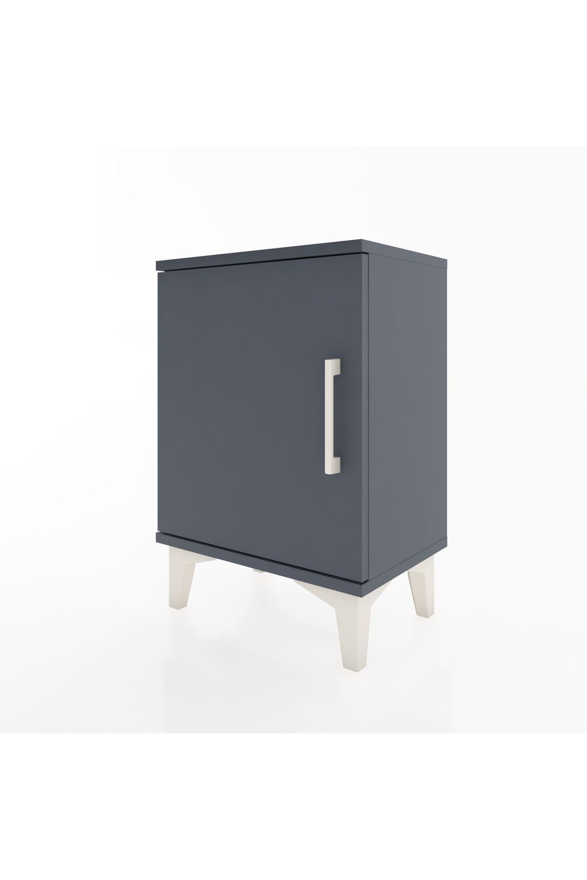 Arges Komodin 2 Raflı Tek Kapaklı 44x30x64 Antrasit-Antrasit