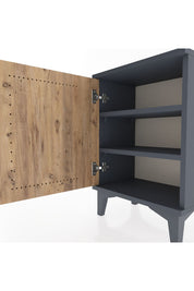Arges Komodin 2 Raflı Tek Kapaklı 44x30x64 Antrasit-Çam