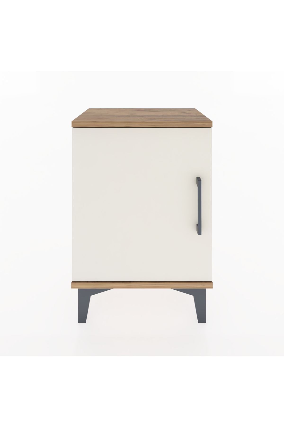 Arges Komodin 2 Raflı Tek Kapaklı 44x30x64 Çam-Aytaşı