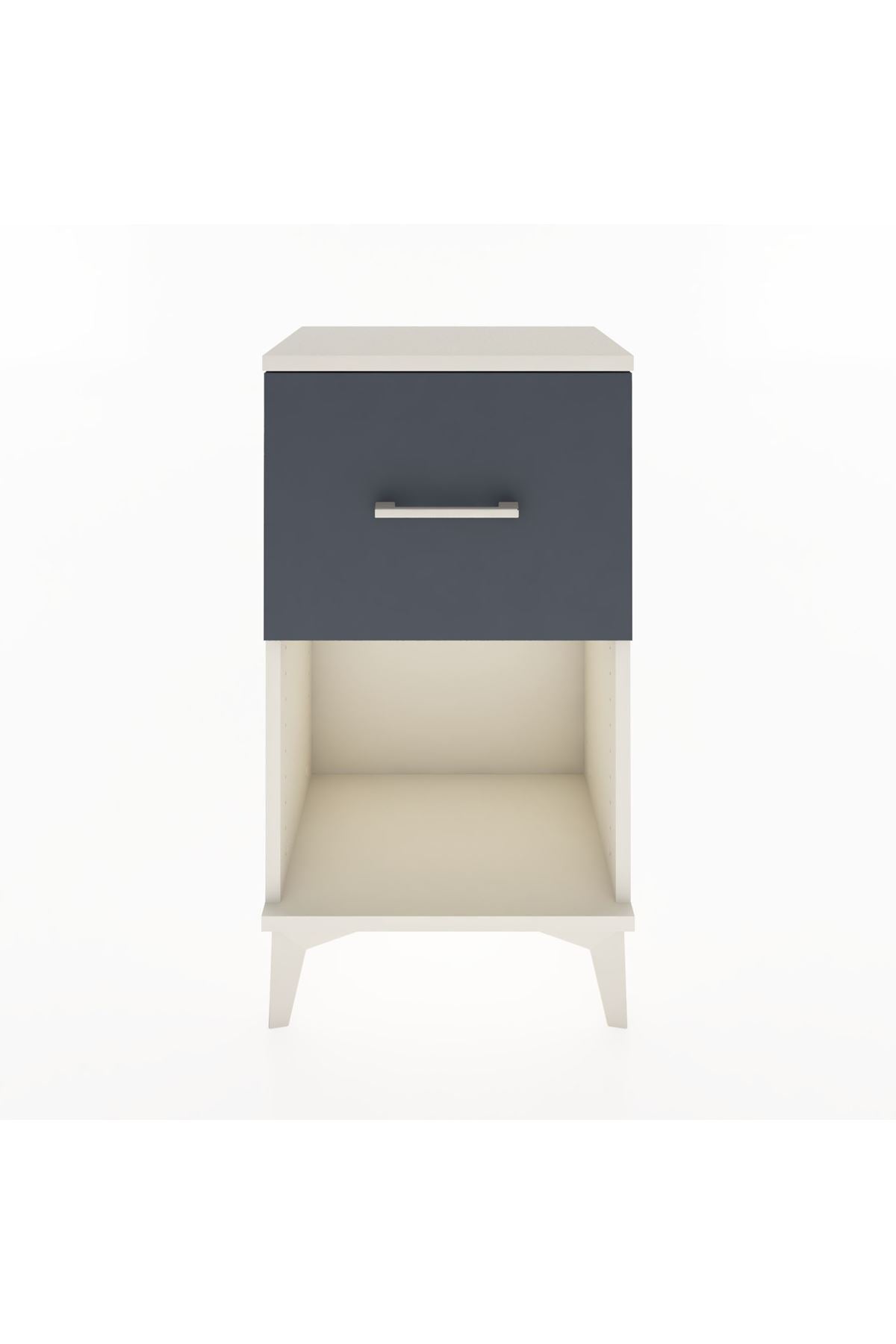 Arges Komodin Tek Çekmeceli 44x30x80 Aytaşı-Antrasit