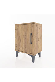 Arges Komodin 2 Raflı Tek Kapaklı 44x30x64 Çam-Çam