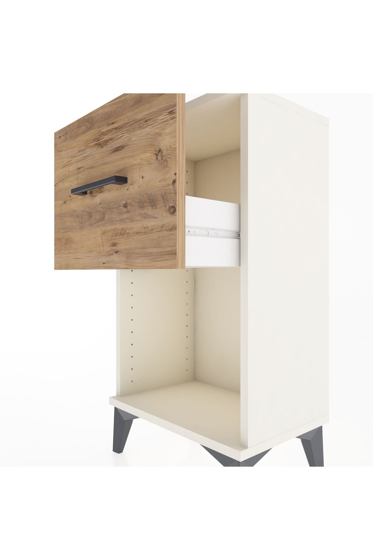 Arges Komodin Tek Çekmeceli 44x30x80 Aytaşı-Çam