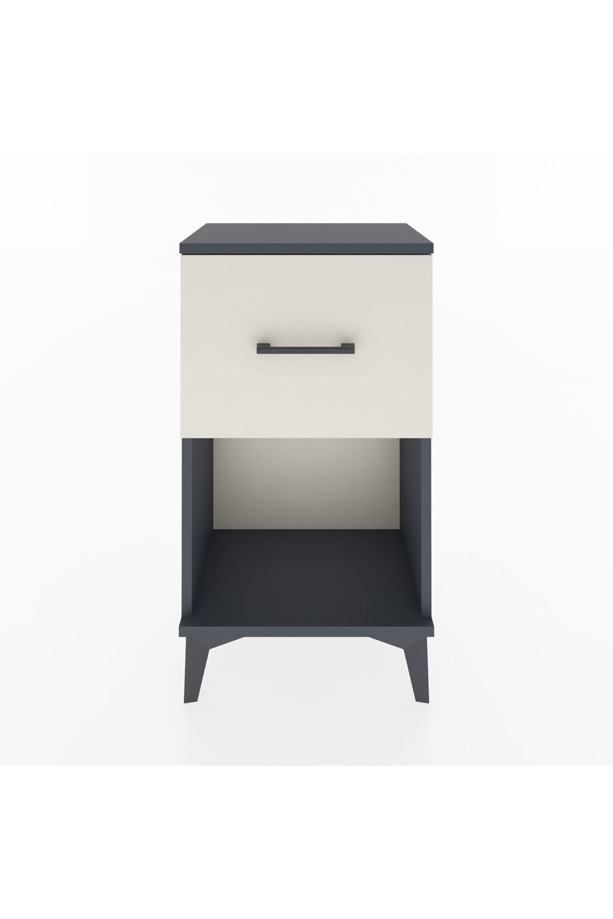 Arges Komodin Tek Çekmeceli 44x30x80 Antrasit-Aytaşı