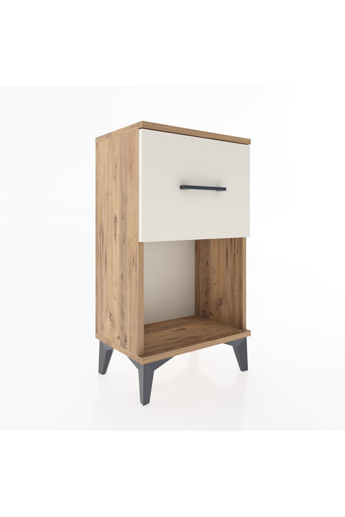 Arges Komodin Tek Çekmeceli 44x30x80 Çam-Aytaşı