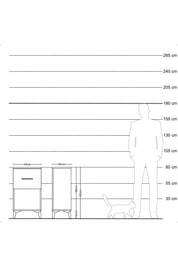 Arges Komodin Tek Çekmeceli 44x30x80 Çam-Aytaşı