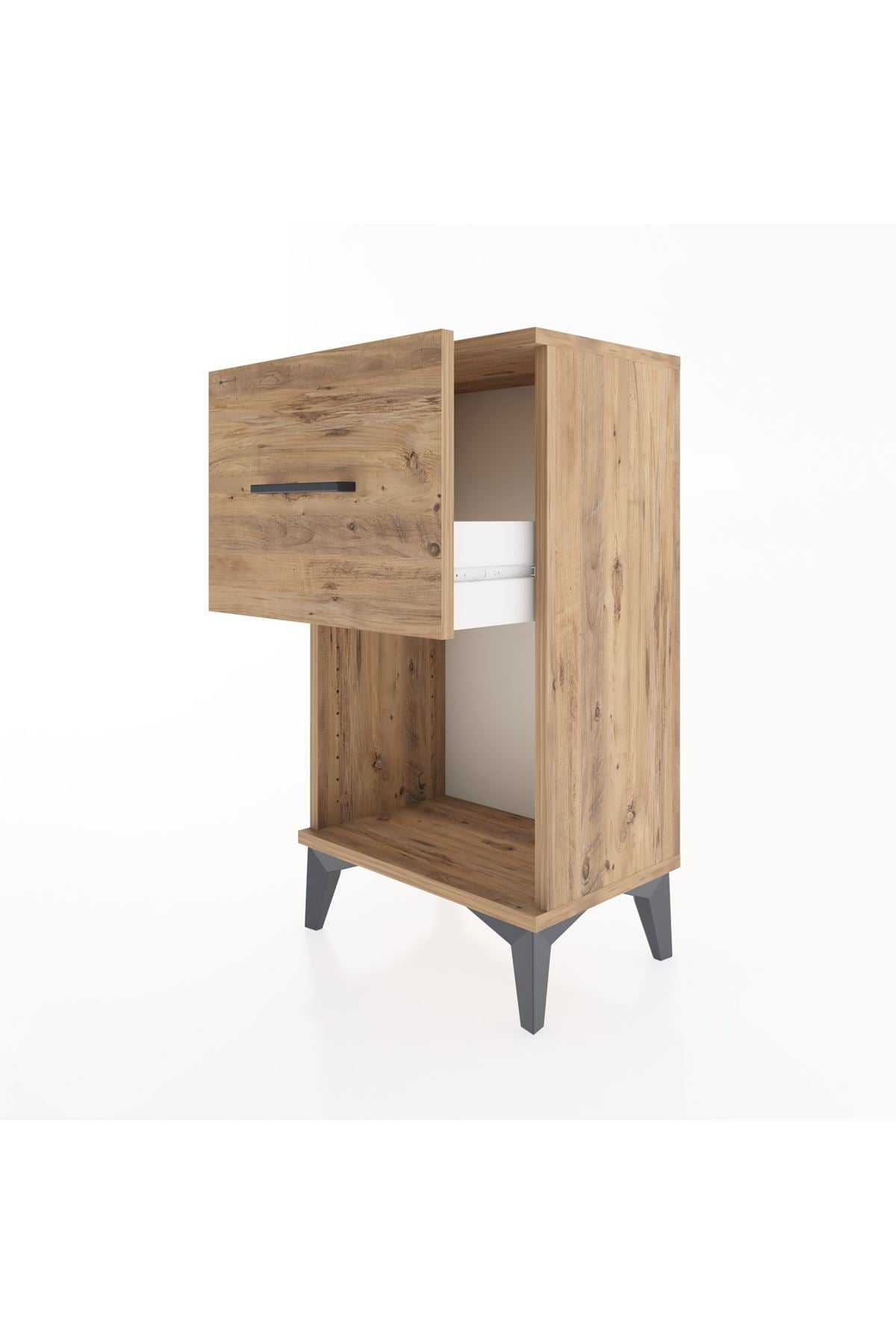 Arges Komodin Tek Çekmeceli 44x30x80 Çam-Çam