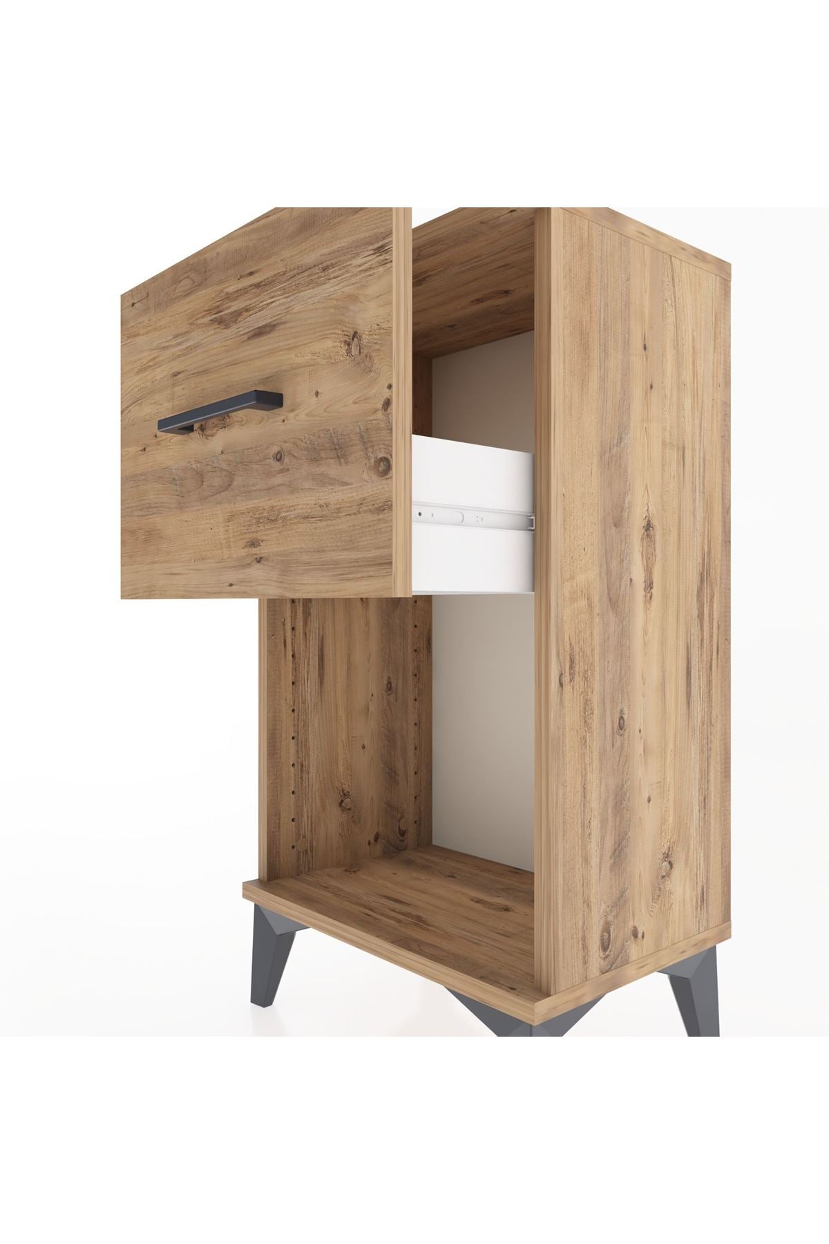 Arges Komodin Tek Çekmeceli 44x30x80 Çam-Çam