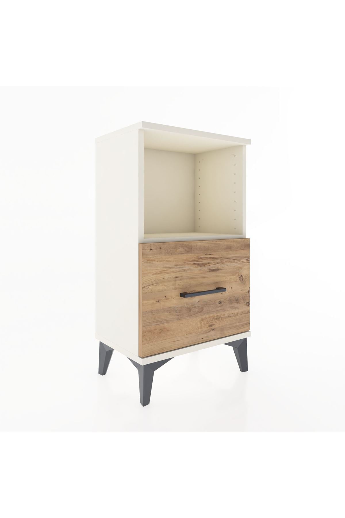 Arges Komodin Tek Raflı Tek Çekmeceli 44x30x80 Aytaşı-Çam