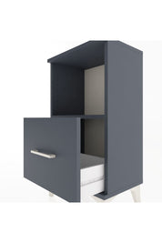 Arges Komodin Tek Raflı Tek Çekmeceli 44x30x80 Antrasit-Antrasit