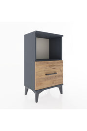 Arges Komodin Tek Raflı Tek Çekmeceli 44x30x80 Antrasit-Çam