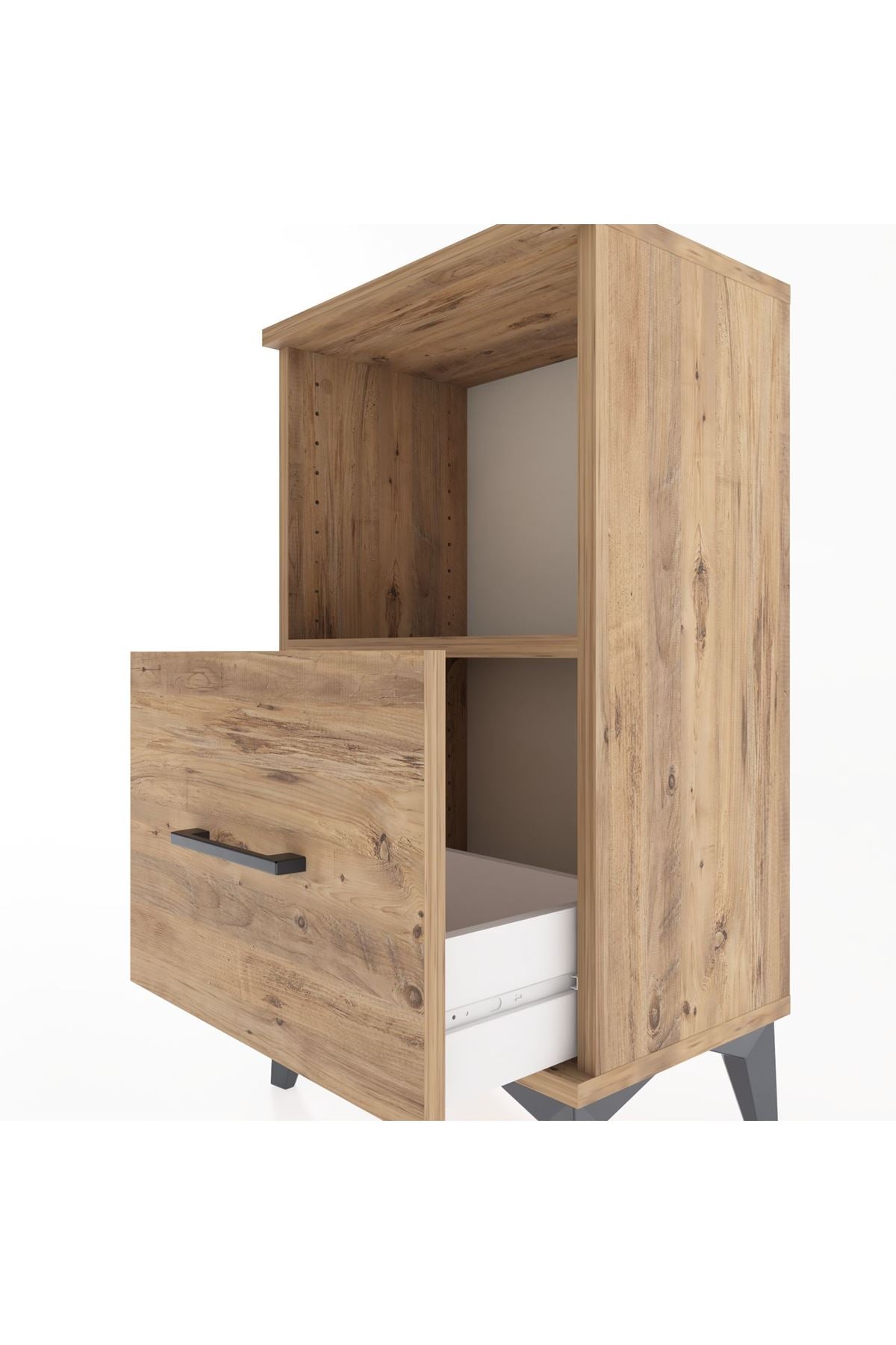 Arges Komodin Tek Raflı Tek Çekmeceli 44x30x80 - S08M021V9A